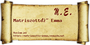 Matriszottó Emma névjegykártya